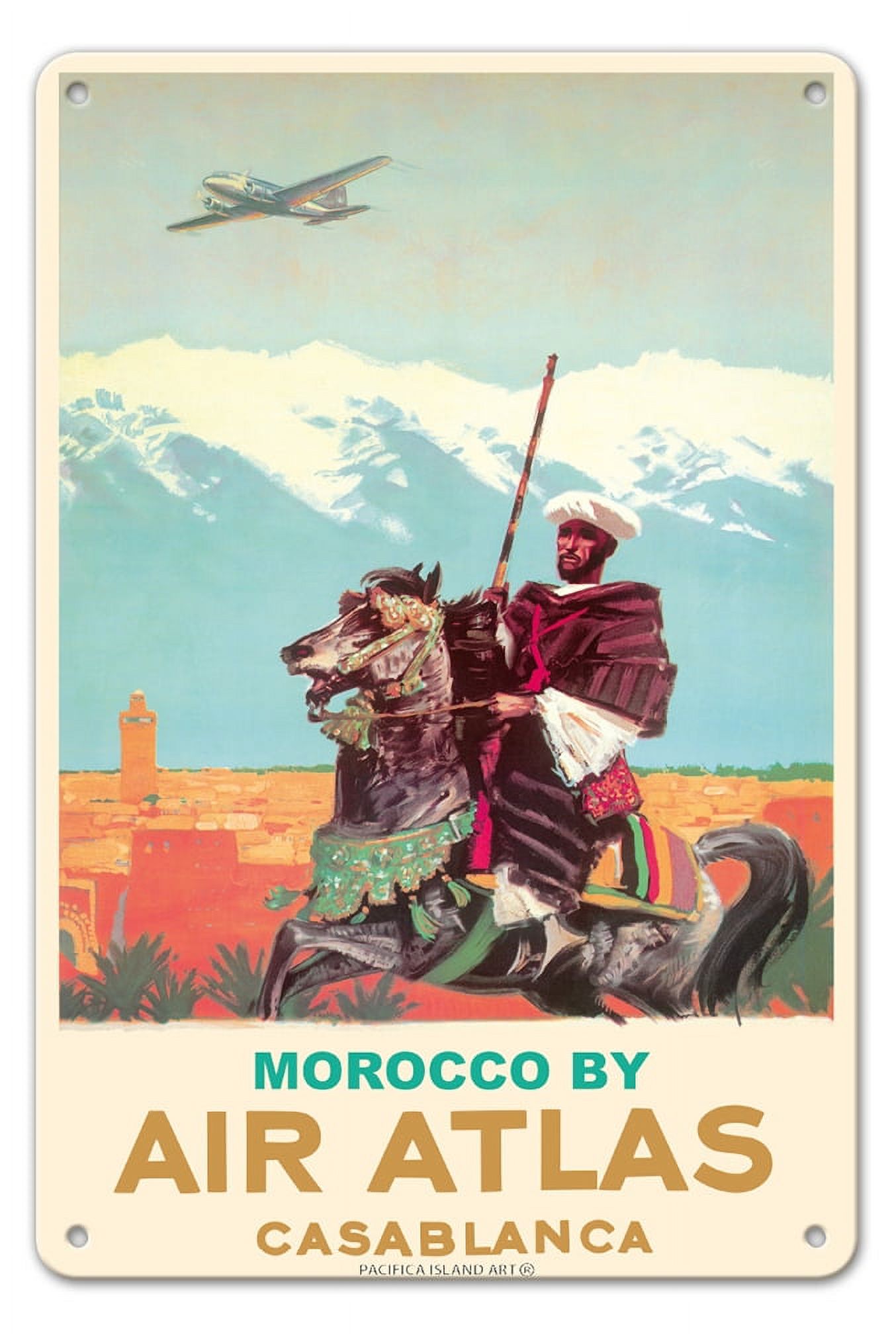 Vintage Travel Poster Repro – Algeria Tunisia Morocco Transatlantic Camel – Thil