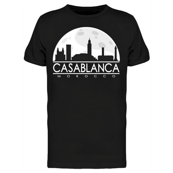 Casablanca Morocco Full Moon T-Shirt Men -Image by Shutterstock, Male Medium