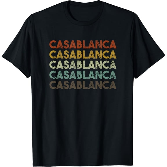 t-shirt Casablanca, Morocco | Retro Style T-shirt T-Shirt mens t shirt,black,women,funny,misfits,men,journey