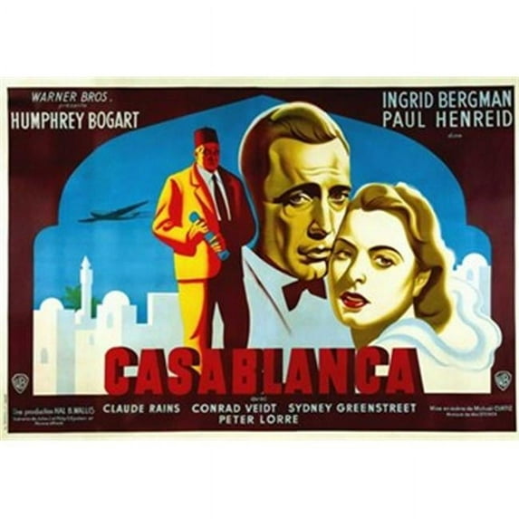 Casablanca Movie Poster - 17 x 11 in.