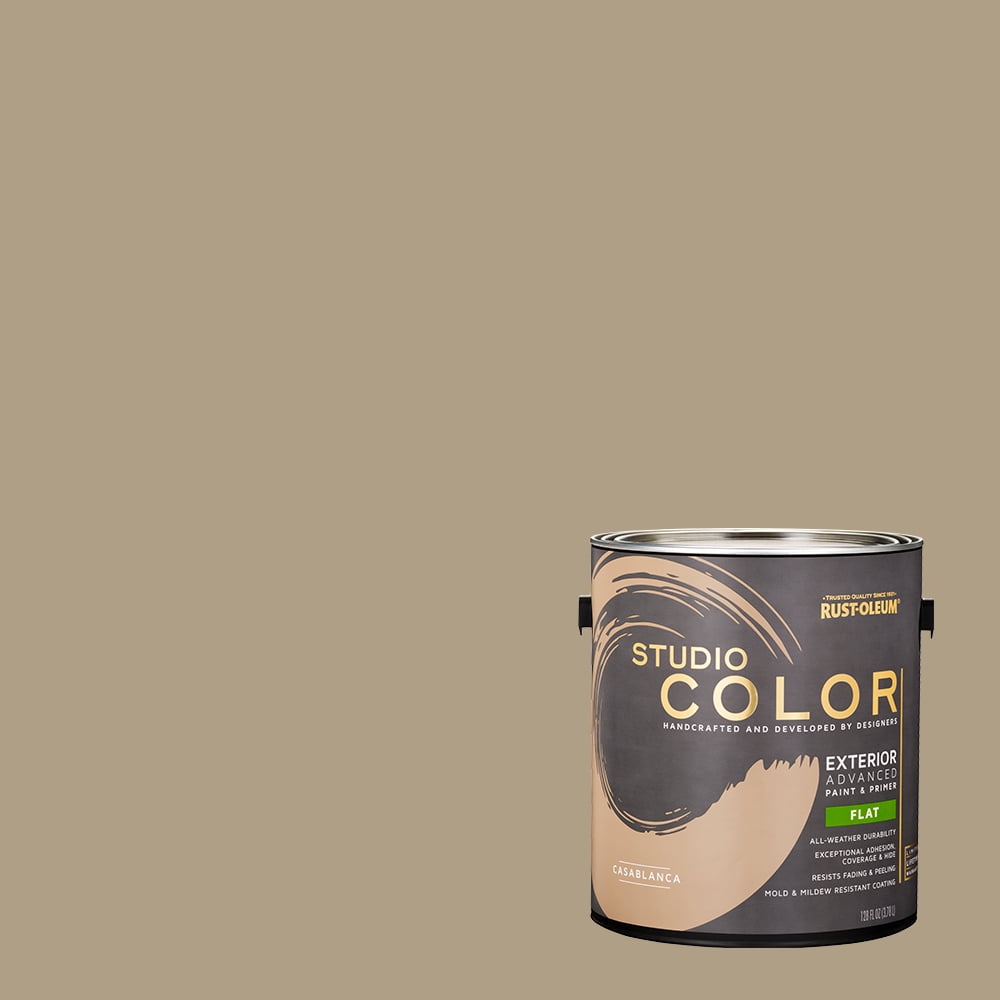 Casablanca, Rust-Oleum Studio Color Paint + Primer Exterior Flat, Gallon, 2 Pack