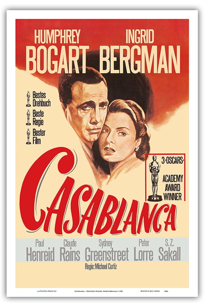 Casablanca Vintage Film Movie Poster Print 12in x 18in