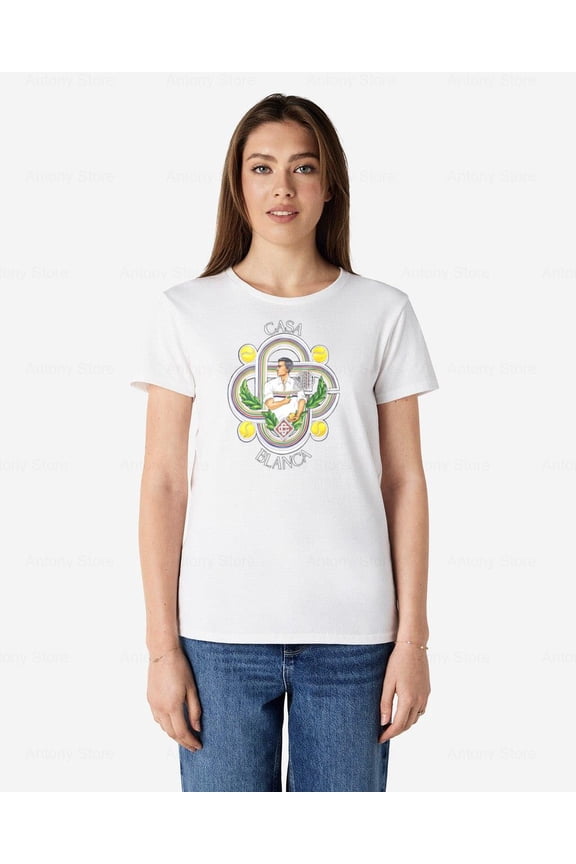 Casablanca Tennis Club Luxury Streetwear Brand Fan T-shirt up to size 5XL