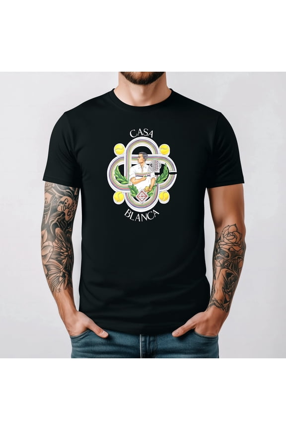 Casablanca Tennis Club Luxury Streetwear Brand Fan T-shirt up to size 5XL