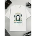 thumbnail image 1 of Casablanca Tennis Club Men's Cotton T-Shirt Vintage Graphic Printed 100% Cotton Tee 220g Crew Neck, 1 of 6