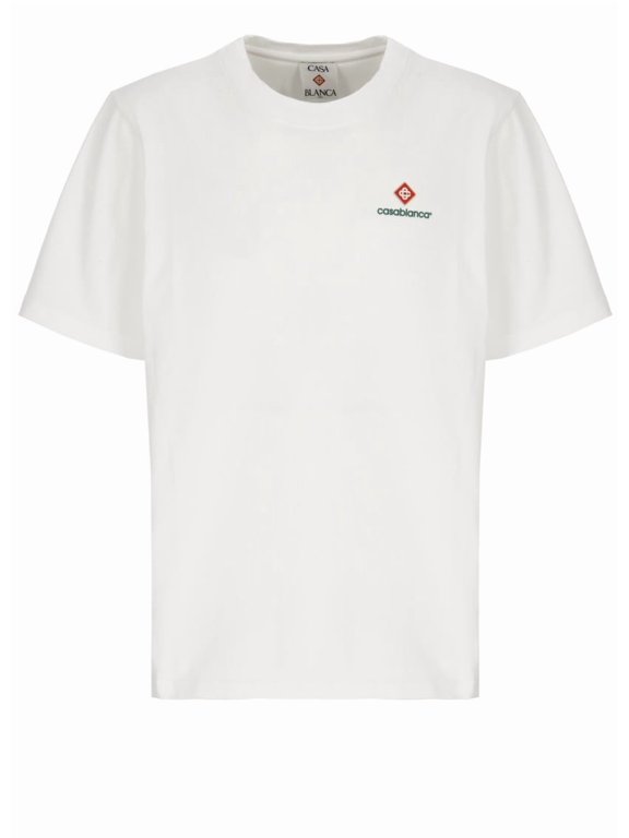 White Classic Embossed Logo T-Shirt (Men's)