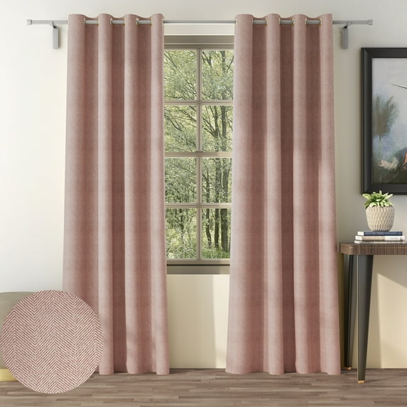 Casableu 50" W x 120" L 85% Blackout Curtains, Set of 2, Thermal Insulated (Clay)