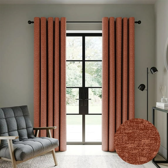 Casableu 50" W x 120" L 85% Blackout Curtains, Set of 2, Thermal Insulated (Clay)