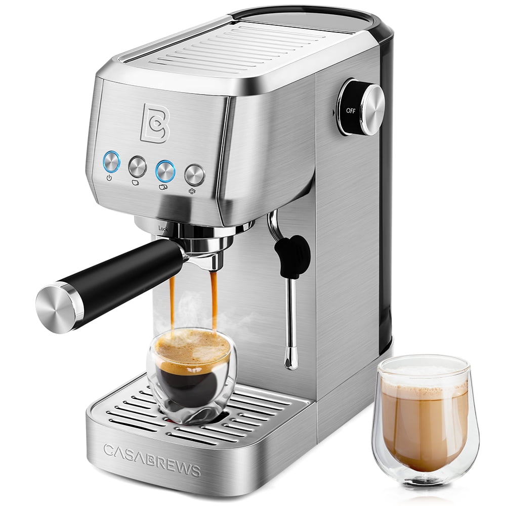CASABREWS 3700 Essential 20-Bar Espresso Machine and Coffee Maker, Stainless Steel