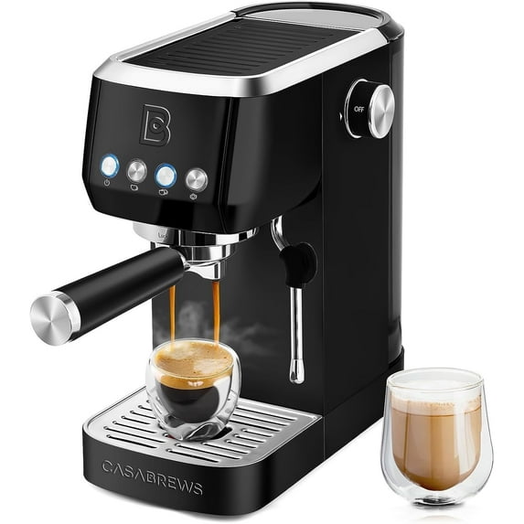 CASABREWS 3700 Essential 20-Bar Espresso Machine and Coffee Maker, Black