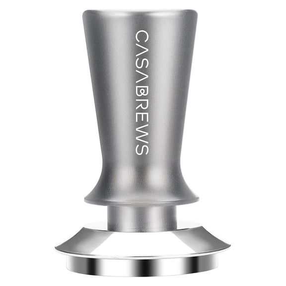 Casabrews 51mm Espresso Tamper 30lb Spring Calibrated, Flat Stainless Steel, Grey