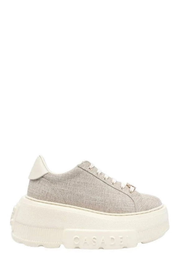Platform Sneakers With Textured Upper Neutrals (Women's)