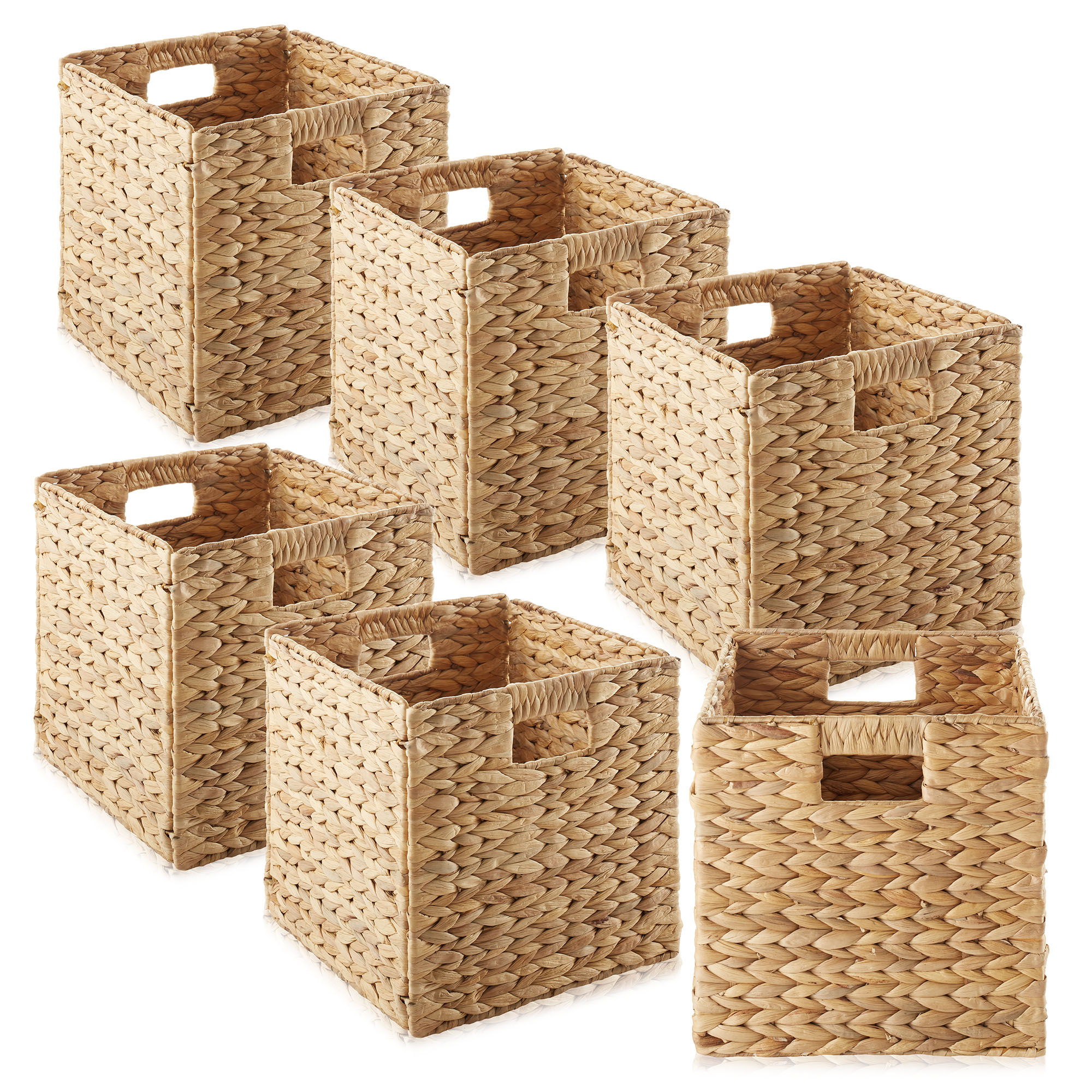 YOYTOO 6 Pack Foldable Fabric Cube Storage Bins, 11" Collapsible Cube