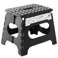 thumbnail image 1 of Casafield 11" Folding Step Stool with Handle - Black, Collapsible Foot Stool for Adults, 1 of 7