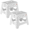 thumbnail image 1 of Casafield 11" Folding Step Stool with Handle (Set of 2) - White, Collapsible Foot Stool for Adults, 1 of 7