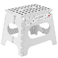 thumbnail image 1 of Casafield 11" Folding Step Stool with Handle - White, Collapsible Foot Stool for Kids and Adults, 1 of 7