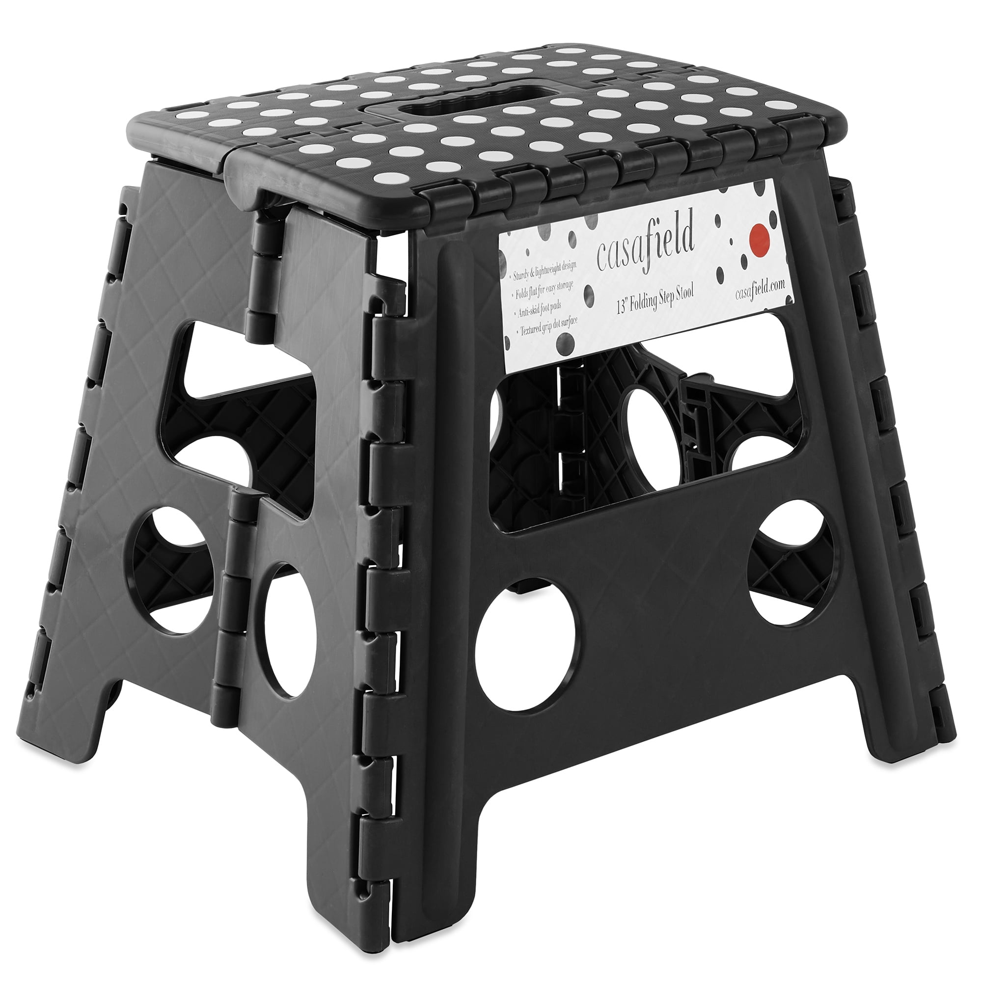 "Casafield 13"" Folding Step Stool with Handle for Adults & Kids