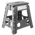 thumbnail image 1 of Casafield 16" Folding Step Stool with Handle - Gray, Collapsible Foot Stool for Adults, 1 of 7