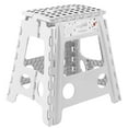thumbnail image 1 of Casafield 16" Folding Step Stool with Handle - White, Collapsible Foot Stool for Adults, 1 of 7