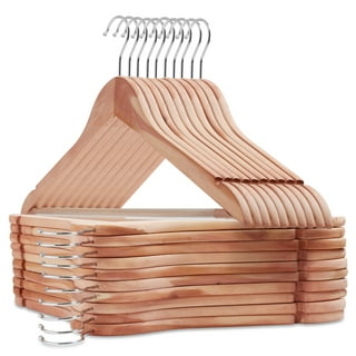 Slim Non-Slip Velvet Hangers - Beige or Black (Box of 26) - Woodlore Cedar  Products