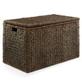 thumbnail image 1 of Casafield 30" Storage Chest with Lid, Handles, Safety Hinge - Espresso, Water Hyacinth Wicker Storage Trunk Basket for Bedroom, Entry Way, Living Room, 1 of 7
