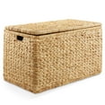 thumbnail image 1 of Casafield 30" Storage Chest with Lid, Handles, Safety Hinge - Natural, Water Hyacinth Wicker Storage Trunk Basket for Bedroom, Entry Way, Living Room, 1 of 7