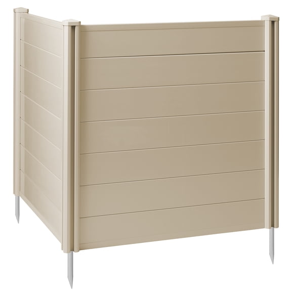 Casafield 42" x 42" Privacy Screen - Outdoor Vinyl Fence Panel - Tan