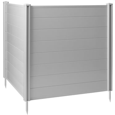 Casafield 48" x 48" Privacy Screen - Outdoor Vinyl Fence Panels - Gray