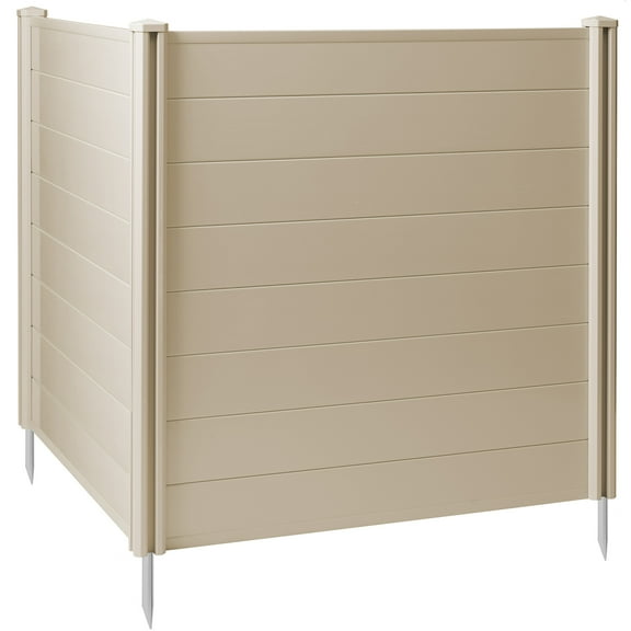 Casafield 48" x 48" Privacy Screen - Outdoor Vinyl Fence Panels - Tan