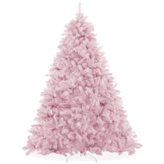 6FT Pink Spruce Artificial Holiday Christmas Tree with Sturdy Metal Stand