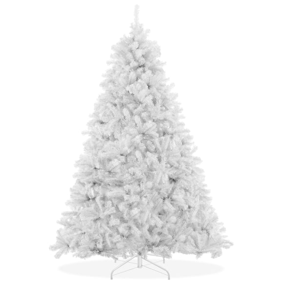 6FT White Spruce Artificial Holiday Christmas Tree with Sturdy Metal Stand