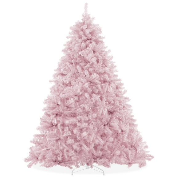 7.5FT Pink Spruce Artificial Holiday Christmas Tree with Sturdy Metal Stand
