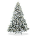 thumbnail image 1 of 7.5FT Pre-Lit Realistic Snow-Flocked Pine Artificial Holiday Christmas Tree with Sturdy Metal Stand, 1 of 7