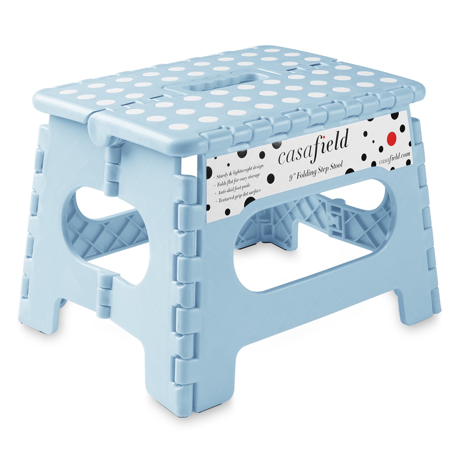 Casafield 9 Lightweight Foldable Step Stool with Handle for Adults Small Collapsible Kitchen Stepper Walmart