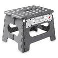 thumbnail image 1 of Casafield 9" Folding Step Stool with Handle - Gray, Collapsible Foot Stool for Adults, 1 of 8
