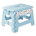 thumbnail image 1 of Casafield 9" Folding Step Stool with Handle - Light Blue, Collapsible Foot Stool for Kids and Adults, 1 of 8
