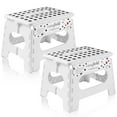 thumbnail image 1 of Casafield 9" Folding Step Stool with Handle (Set of 2) - White, Collapsible Foot Stool for Adults, 1 of 8