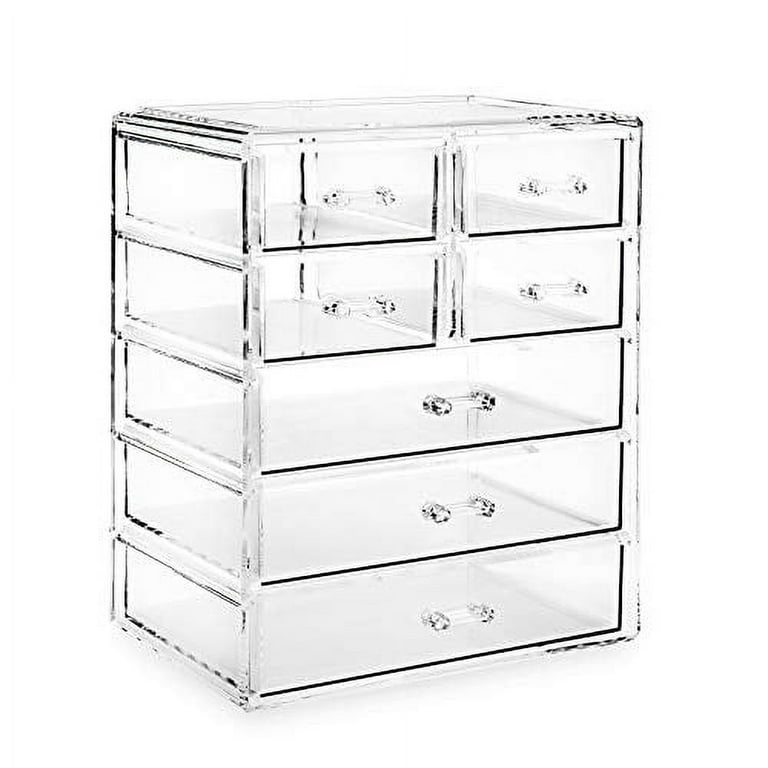 https://i5.walmartimages.com/seo/Casafield-Acrylic-Cosmetic-Makeup-Organizer-Jewelry-Storage-Display-Case-3-Large-4-Small-Drawer-Set-Clear_57554095-9d54-4433-8770-8b9916ed477c.69c91f6b686fc689cd769502a67a596a.jpeg?odnHeight=768&odnWidth=768&odnBg=FFFFFF