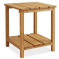 thumbnail image 1 of Casafield Adirondack Side Table, Cedar Wood End Table with Shelf for Patio, Lawn, and Garden - Natural, 1 of 8