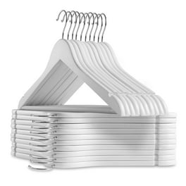 Mainstays Heavy Weight Clothing Hangers, 9 Pack, White, Heavy Duty Durable  Plastic