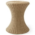 thumbnail image 1 of Casafield Hourglass Side Table - Natural, Handwoven Seagrass Hyacinth, Boho Wicker End Table for Bedroom, Entryway, Living Room, Office, 1 of 7