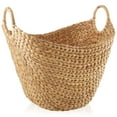 thumbnail image 1 of Casafield Large Laundry Boat Basket with Handles - Natural, Woven Water Hyacinth Storage Tote for Blankets, Bathroom, Bedroom, Living Room, 1 of 7
