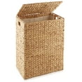 thumbnail image 1 of Casafield Large Laundry Hamper with Lid and Removable Liner Bag - Natural, Woven Water Hyacinth Laundry Basket for Clothes, 1 of 7