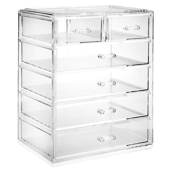 Casafield Makeup Storage Organizer, Clear Acrylic Cosmetic & Jewelry Organizer