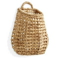 thumbnail image 1 of Casafield Open Weave Wall Hanging Basket for Plants and Flowers, Natural Water Hyacinth Boho Planter Accent for Front Door and Entryway, 1 of 7