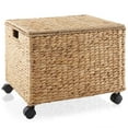 thumbnail image 1 of Casafield Rolling Filing Cabinet, Natural - Water Hyacinth Hanging File Folder Organizer, Home Office Storage, 1 of 7