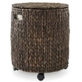 thumbnail image 1 of Casafield Rolling Storage Basket - Espresso, Handwoven Hyacinth Rolling Hamper with Lid, Storage Bin on Wheels for Living Room, Bathroom, Laundry, 1 of 7
