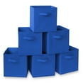 Casafield Set of 6 Fabric Storage Cube Bins, Royal Blue 11