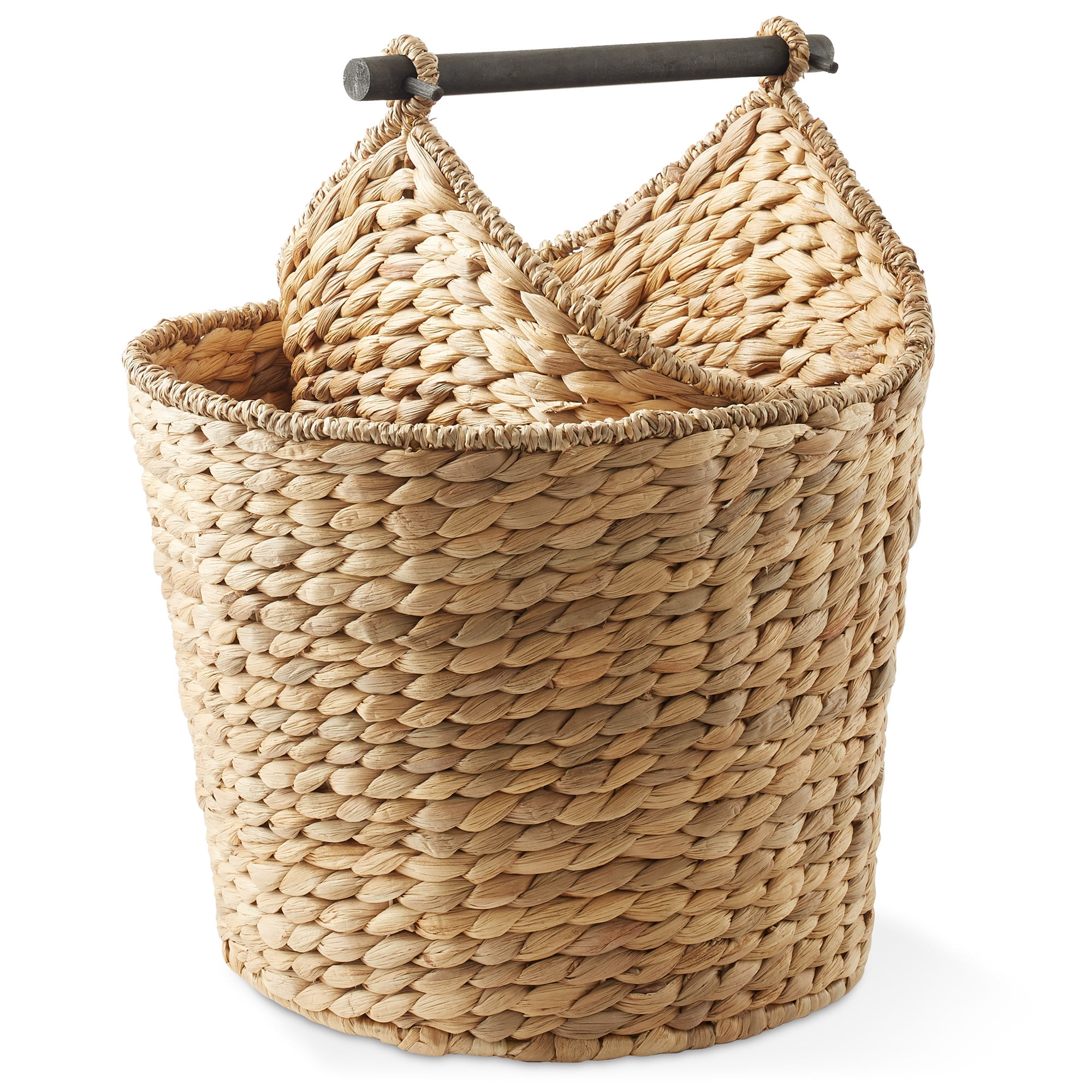 Natural Woven Water Hyacinth Wicker Bathroom Storage Basket