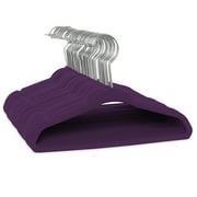 Casafield Velvet Kid's Clothing Hangers, 50 Pack, Purple